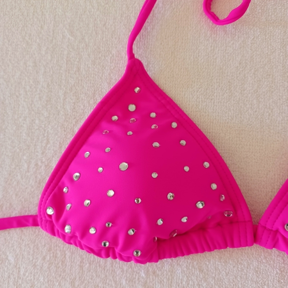 VENUS Jeweled Triangle Bikini Top, size XS - Picture 3 of 10